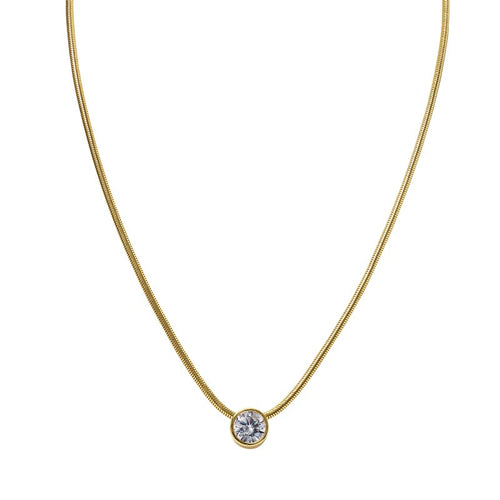 JULIETTE - Snake Chain with Bezel Pendant