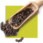 image of black pepper seed in a wooden spoon