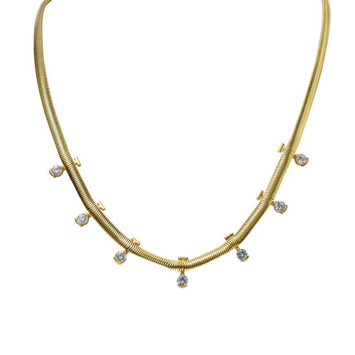 VIVIENNE- Snake Necklace with Pins