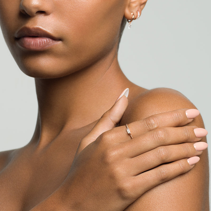 ADRIENNE - Spiraled Baguette Ring
