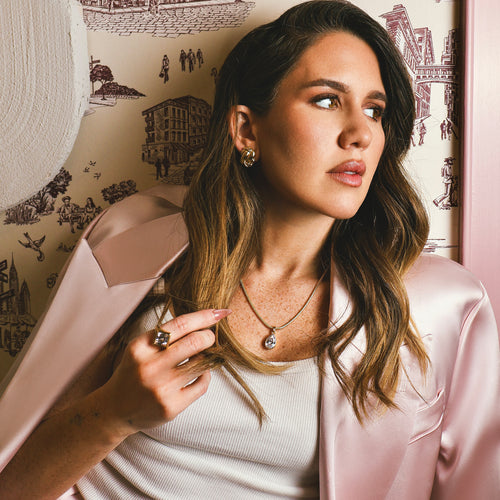 GEORGINA – Bezel Set Pear Necklace