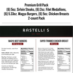 Rastelli's Burger, Steak and Chicken Grilling Bundle Pack