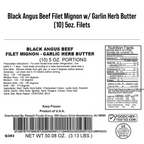Rastelli's Filet Mignon Steaks with Butter - 5 oz. Portions