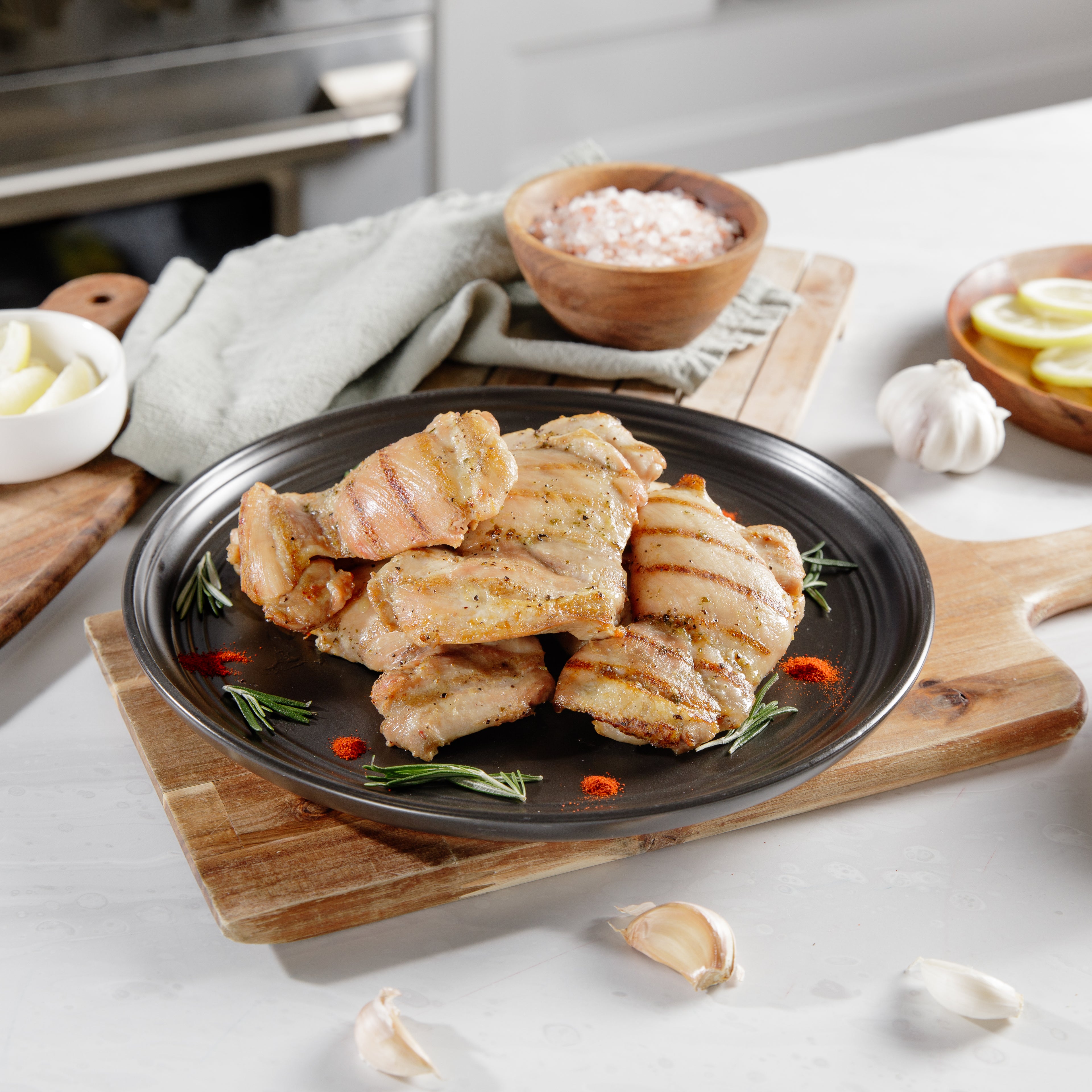 Rastelli's Antibiotic Free Boneless Chicken Thighs,  5 oz. Portions