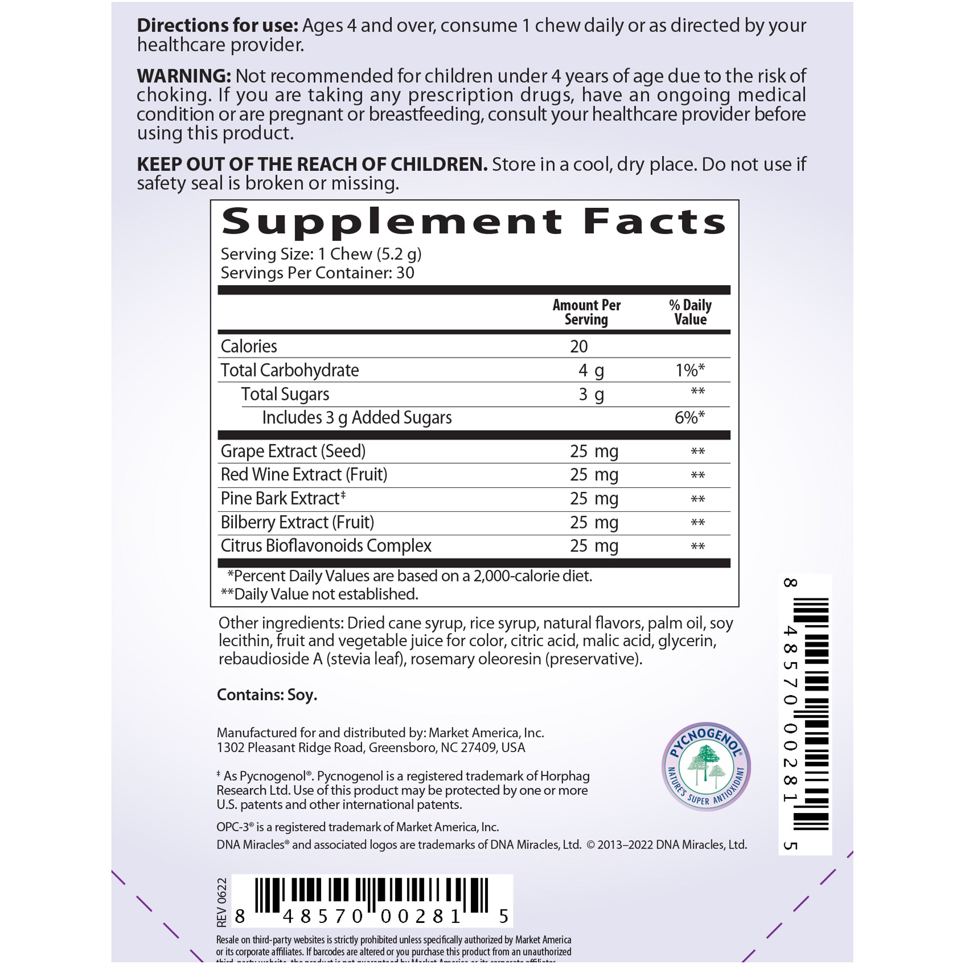 DNA Miracles OPC-3® Chews