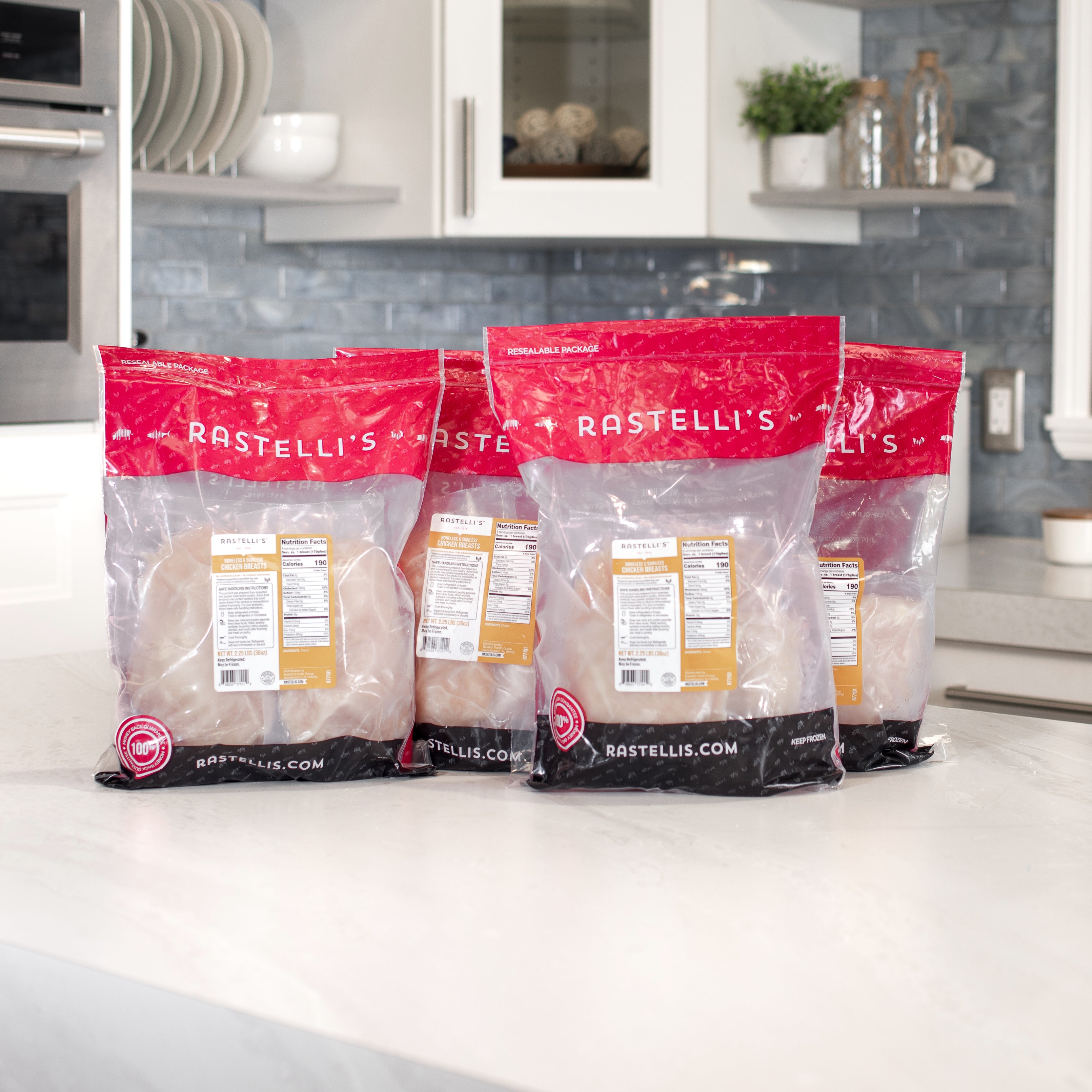 Rastelli's Antibiotic Free Boneless Chicken Breasts,  6 oz. Portions