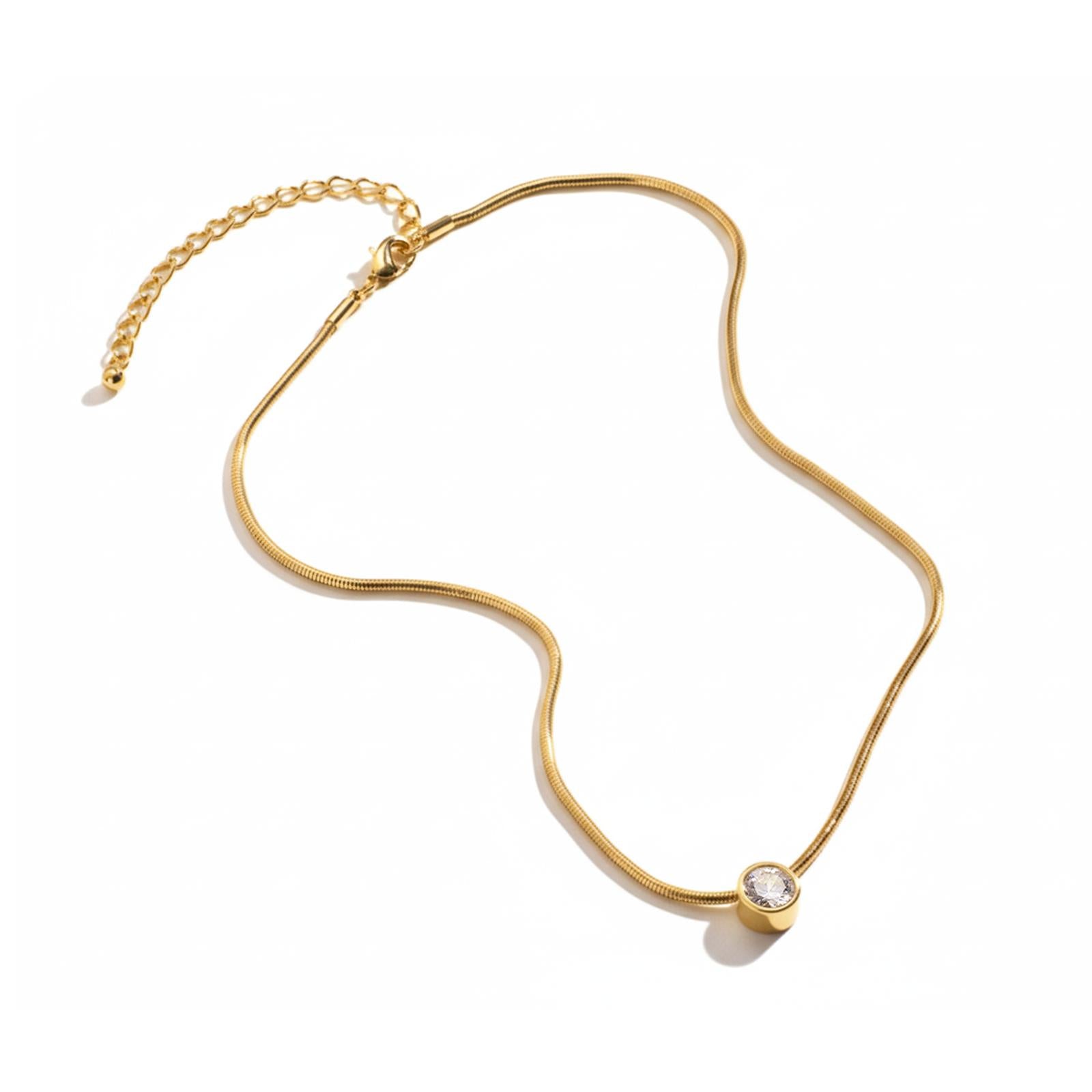 JULIETTE - Snake Chain with Bezel Pendant
