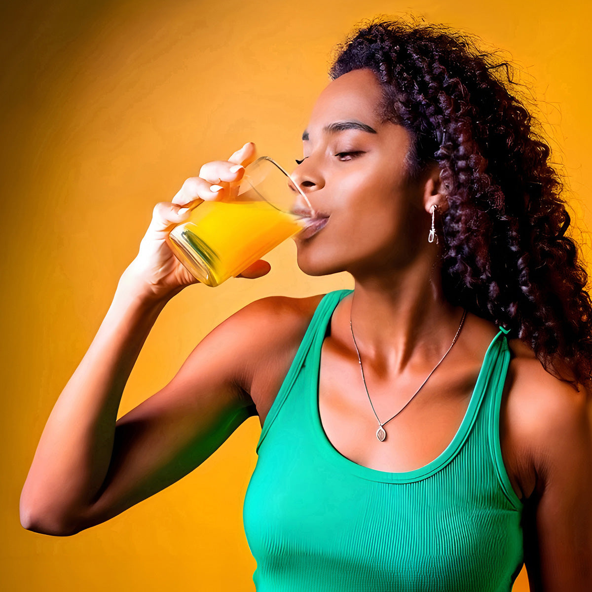 Person drinking Isotonix Vitamin C. 