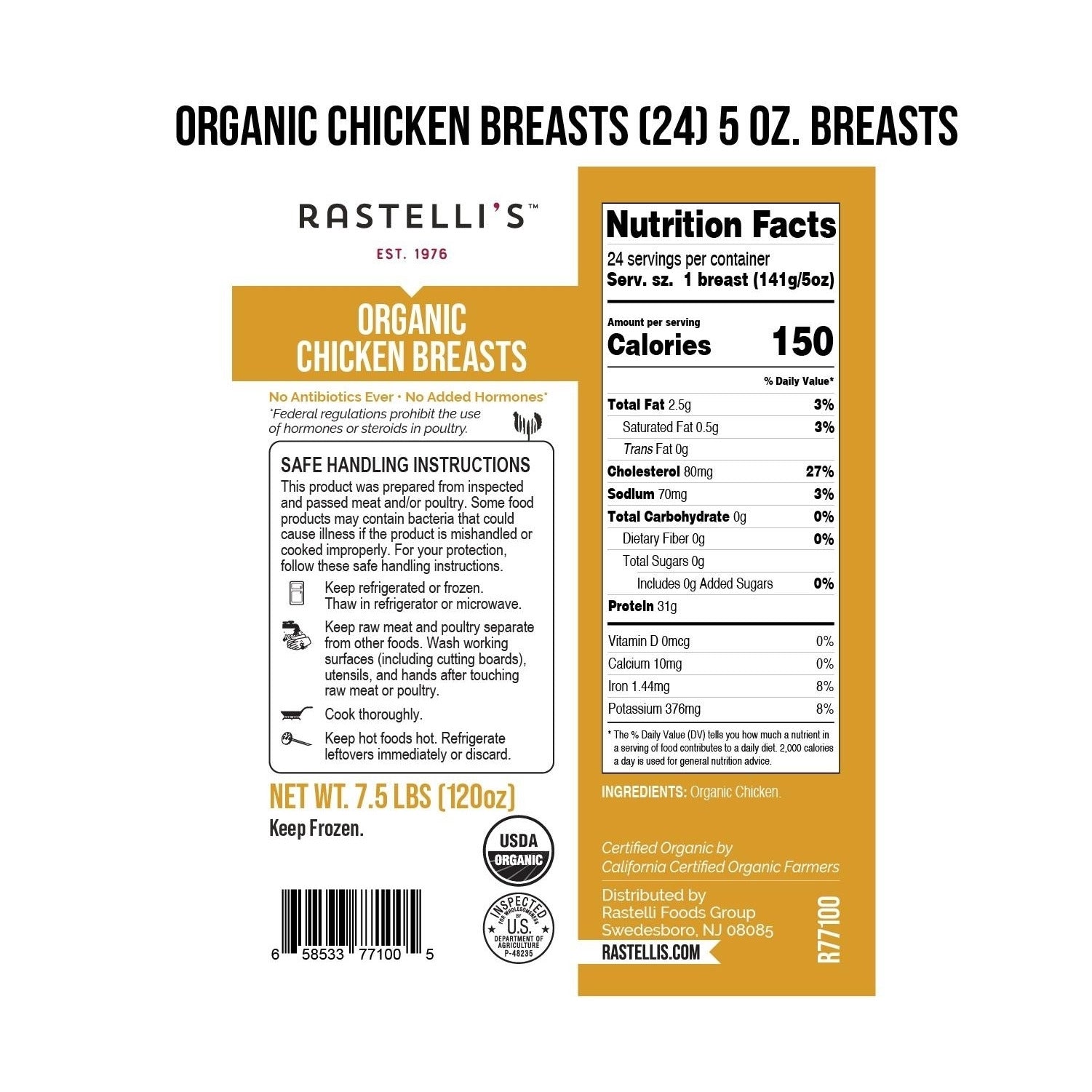 Rastelli's Organic Chicken Breasts