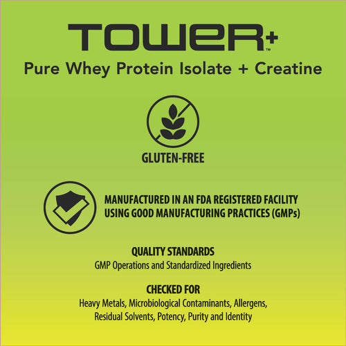 Tower+™純分離乳清蛋白+肌酸