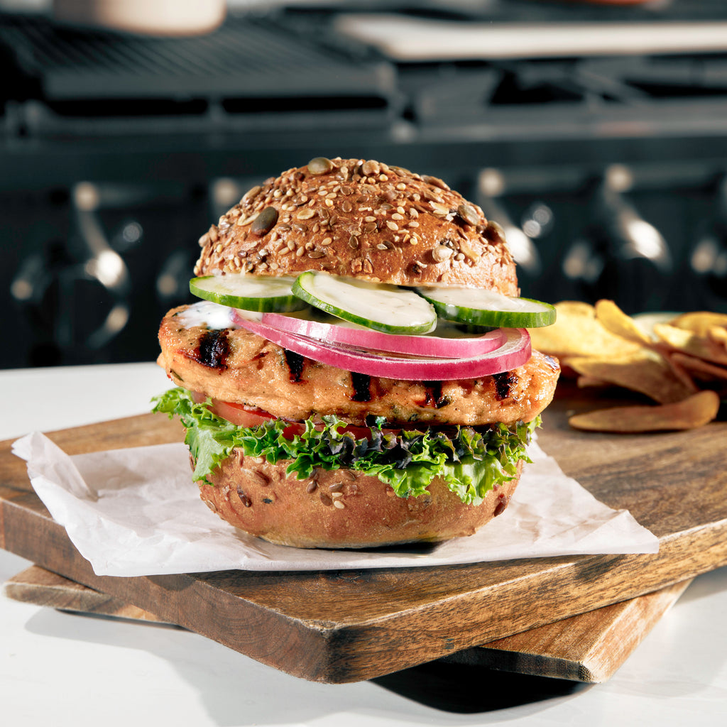 Rastelli's Salmon Butcher Burgers, (18 - 5 oz. Portions) 5.625 lbs