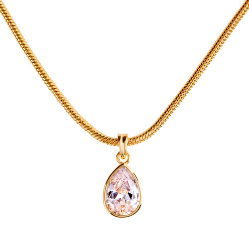 GEORGINA – Bezel Set Pear Necklace