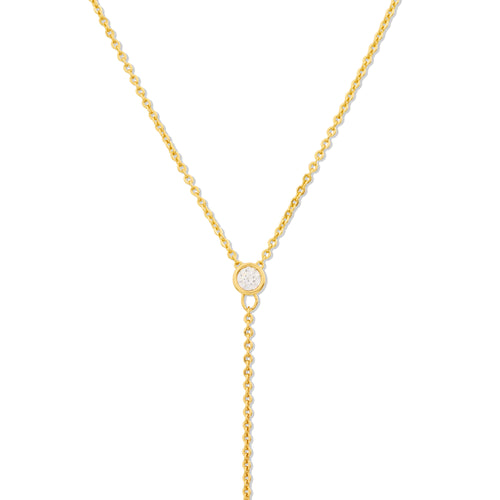 AVA – Dainty Freshwater Pearl Drop Lariat Necklace